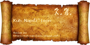 Kuh Napóleon névjegykártya